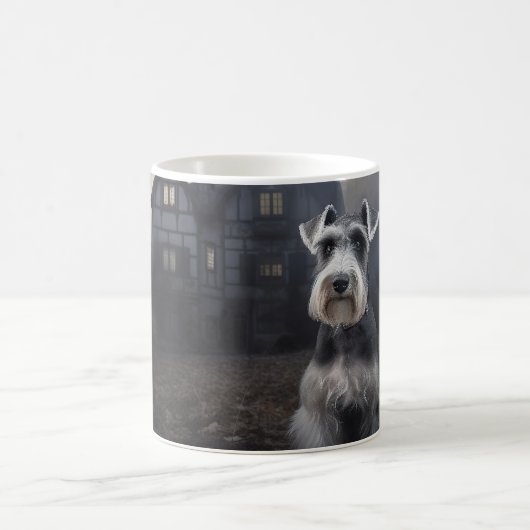 Mug Miniature Schnauzer Halloween Épouvantable (Centre)