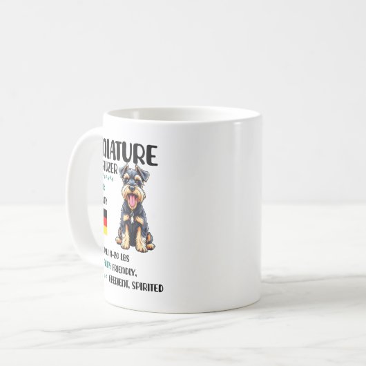 Mug Miniature Schnauzer Origin Funny Mini Schnauzer Lo (Devant gauche)