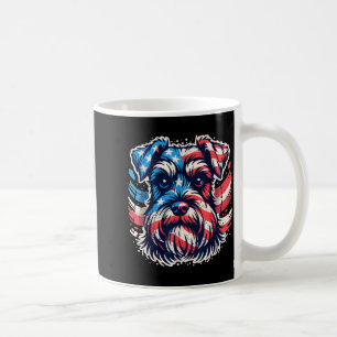 Mug Miniature schnauzer patriotique drapeau américain