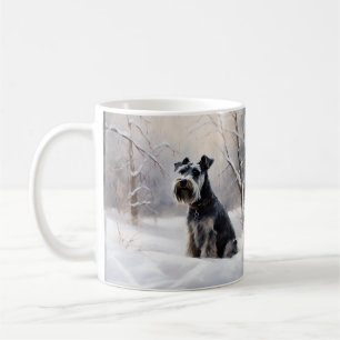 Mug Miniature Schnauzer Qu'il neige Noël