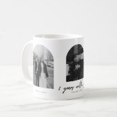 Mug Minimal 3-Year Anniversary 3 Couple Photos Arch (Devant gauche)