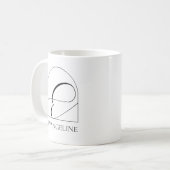 Mug Minimal Arch Black Script Initial E Name Monogram (Devant gauche)