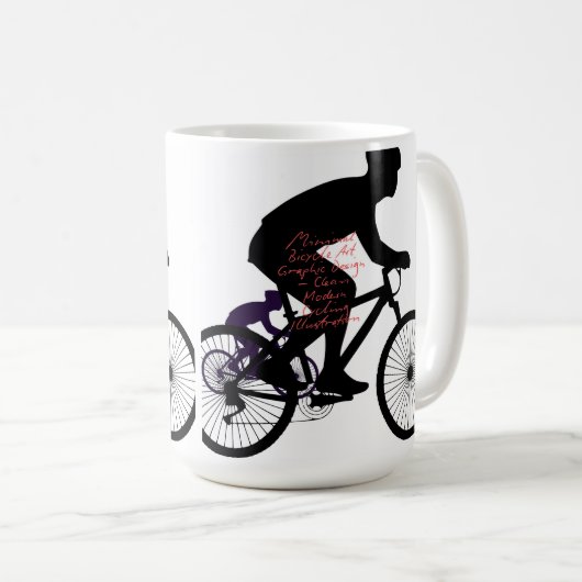 Mug Minimal Bicycle Art (Devant droit)