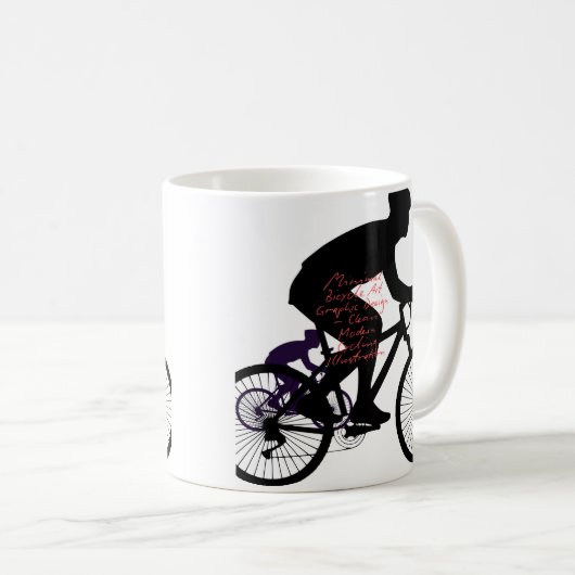 Mug Minimal Bicycle Art (Devant droit)