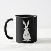 Mug Minimal Bunny Line Art – Easter Design - caneca (Gauche)