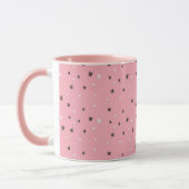 Mug Minimal Cat Faces Pattern on Pink – Cute Pastel  (Gauche)