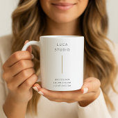 Mug Minimal Clean Simple Moderne QR Code Or