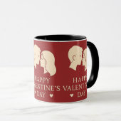 Mug Minimal Couple Silhouette Valentines Romantic (Devant droit)