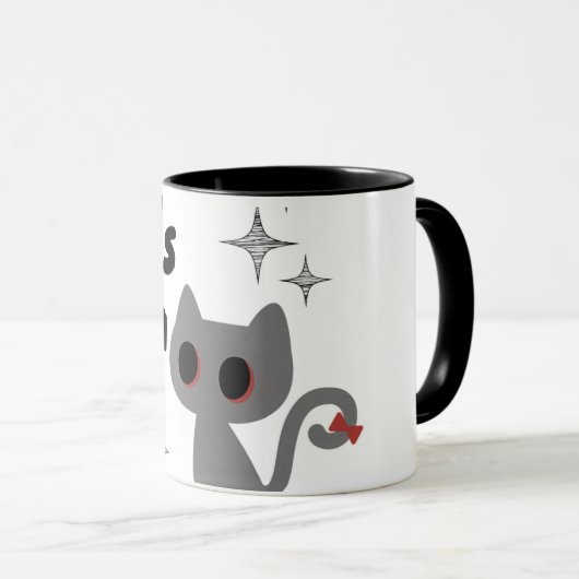 Mug  Minimal Cute Cat It’s a  (Devant droit)