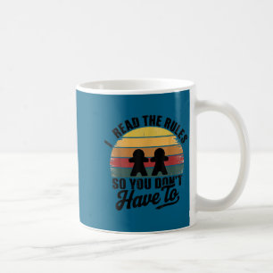 Mug Minimal Drôle je lis les règles pour que vous ne j