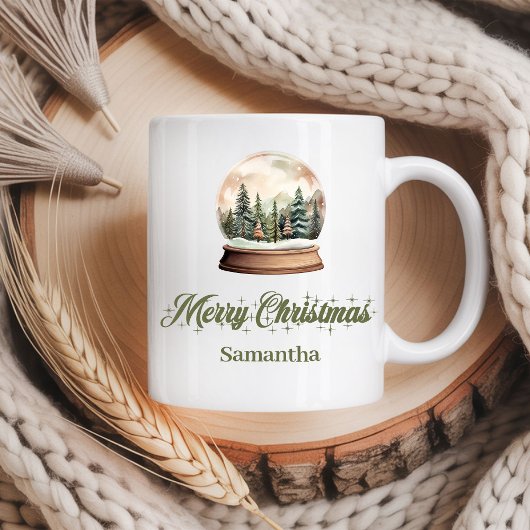 Mug Minimal earthy script Nordic palette custom name  