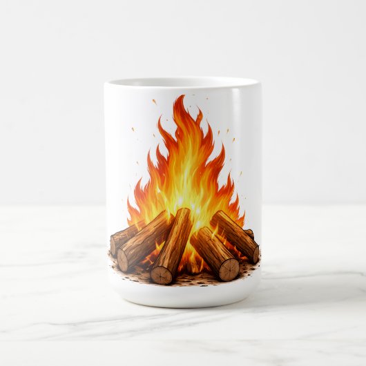 Mug Minimal Fire Illustration (Centre)