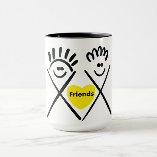 Mug Minimal Friends – Dessin au trait (Centre)