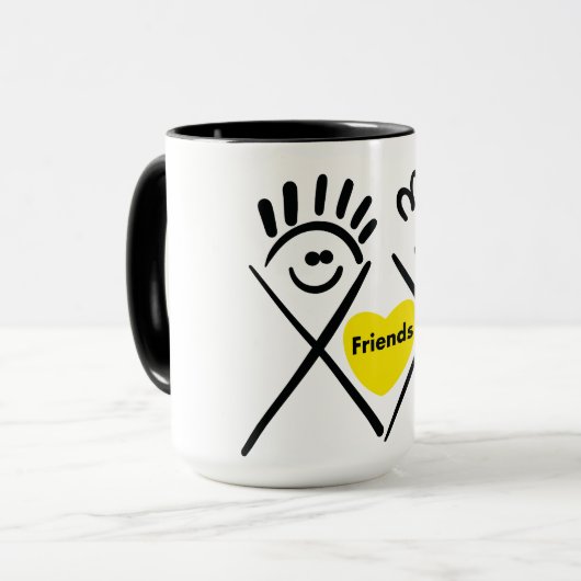 Mug Minimal Friends – Line Art (Devant gauche)