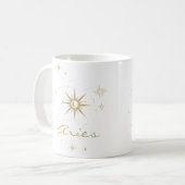 Mug Minimal Gold Celestial Aries Zodiac Sign (Devant gauche)