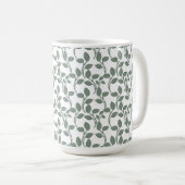 Mug Minimal Leaf Seamless Pattern | Elegant Botanical  (Devant droit)