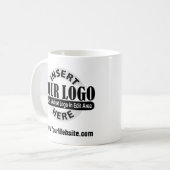 Mug Minimal Moderne Entreprise Ajouter Logo Texte Blan (Devant gauche)