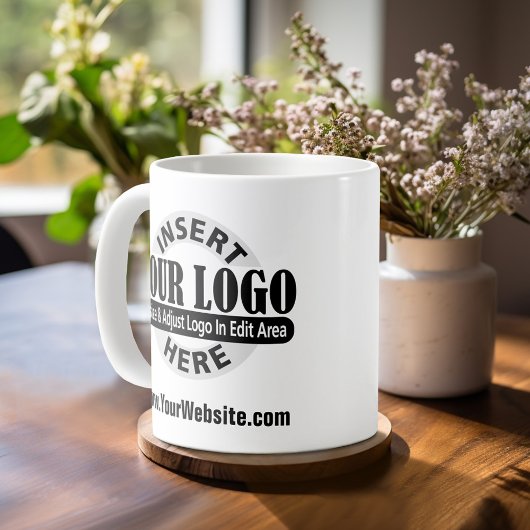 Mug Minimal Moderne Entreprise Ajouter Logo Texte Blan