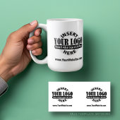 Mug Minimal Moderne Entreprise Ajouter Logo Texte Blan