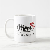Mug Minimal Mom Established Handwritten Name Year (Gauche)