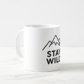 Mug Minimal Mountain Outline - Outdoor Adventure Desig (Devant gauche)