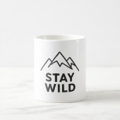 Mug Minimal Mountain Outline - Outdoor Adventure Desig (Centre)