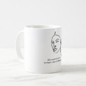 Mug Minimal Noir Elle Est Devenue Un Héros Inspiration (Devant gauche)