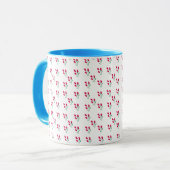 Mug Minimal Pink Tulip Floral Pattern (Devant gauche)