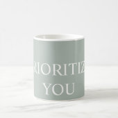 Mug Minimal Prioriser Vous Citez Couleur de Cendre (Centre)