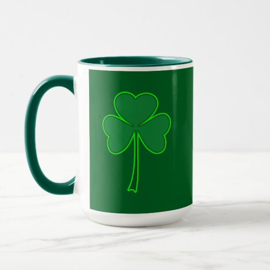 Mug Minimal Shamrock St Patrick’s Day Shirt – caneca (Gauche)