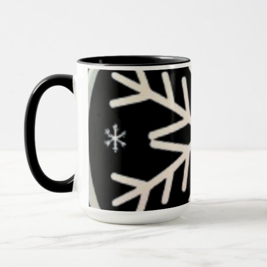 Mug Minimal Snowflake Icon –  Winter Holiday design  (Gauche)