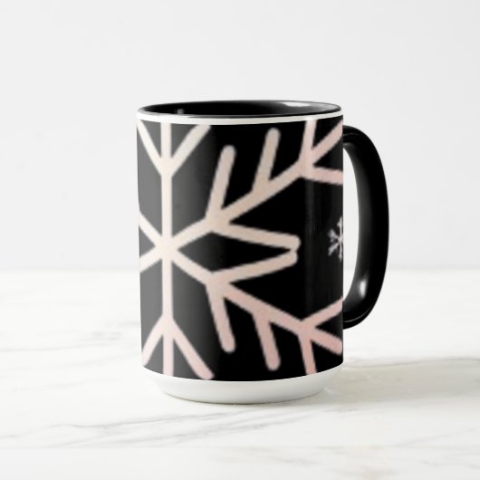 Mug Minimal Snowflake Icon –  Winter Holiday design  (Devant droit)
