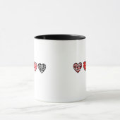 Mug minimal valentine hearts / “cute love pattern” (Centre)