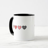 Mug minimal valentine hearts / “cute love pattern” (Devant gauche)