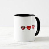 Mug minimal valentine hearts / “cute love pattern” (Devant droit)