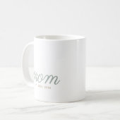 Mug Minimal Vert Sauge Écriture & Or Maman Établie (Devant gauche)
