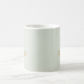 Mug Minimal Vert Sauge Écriture & Or Maman Établie (Centre)