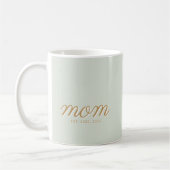 Mug Minimal Vert Sauge Écriture & Or Maman Établie (Gauche)