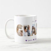 Mug Minimal We Love You Grand-mère Photo Collage Purpl (Gauche)