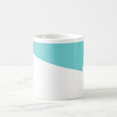 Mug Minimalisme Art Abstrait Bleu Blanc (Centre)
