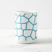 Mug Minimalisme Art Abstrait Pale Turquoise Cellules B (Centre)