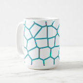 Mug Minimalisme Art Abstrait Pale Turquoise Cellules B (Devant gauche)