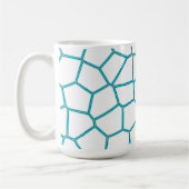 Mug Minimalisme Art Abstrait Pale Turquoise Cellules B (Gauche)