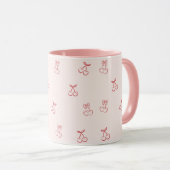Mug Minimalisme de contour de cerise (Devant droit)
