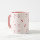 Mug Minimalisme de contour de cerise (Devant gauche)