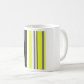 Mug Minimalisme Jaune Bandes Noires (Devant droit)