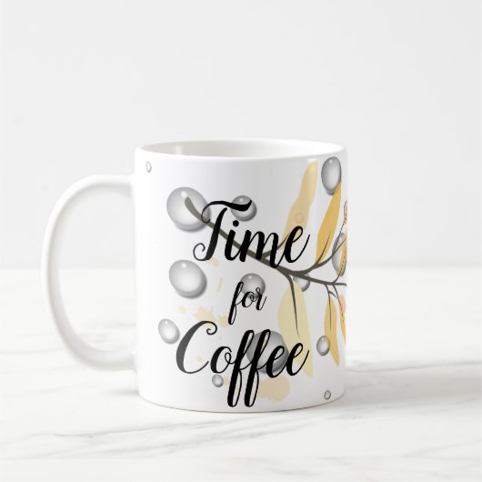 Mug Minimalisme Motif typographique avec gouttes d'eau (Gauche)