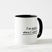 Mug Minimalist Affirmation Handwritten Comfort BnW (Devant droit)