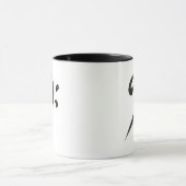 Mug  Minimalist Bass Clef – Ink Brush Music Symbol on (Centre)