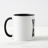 Mug Minimalist “Beautiful” Typography Design – Black a (Gauche)